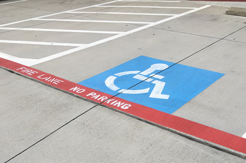Handicap parking stenciling Hammond, LA